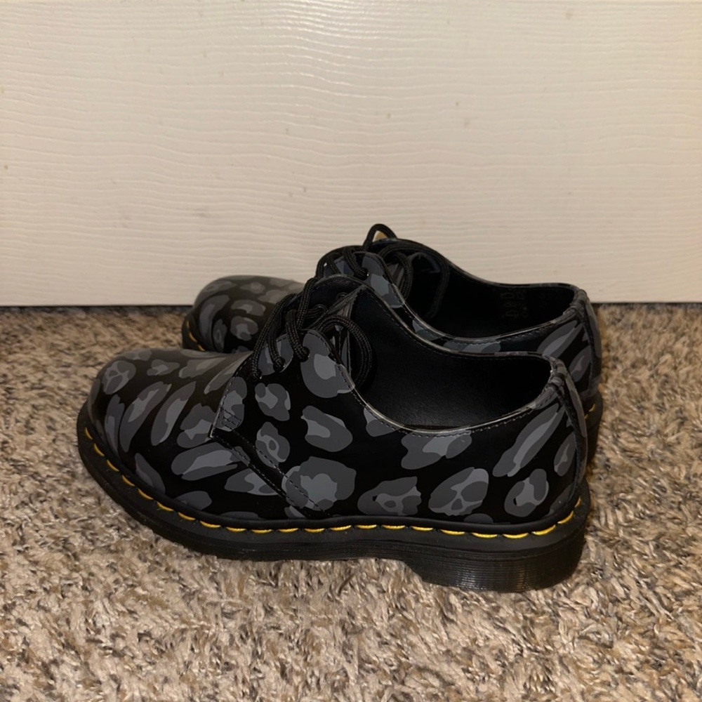 Dr. Martens Women's 1461 Distorted Leopard Print Oxfords